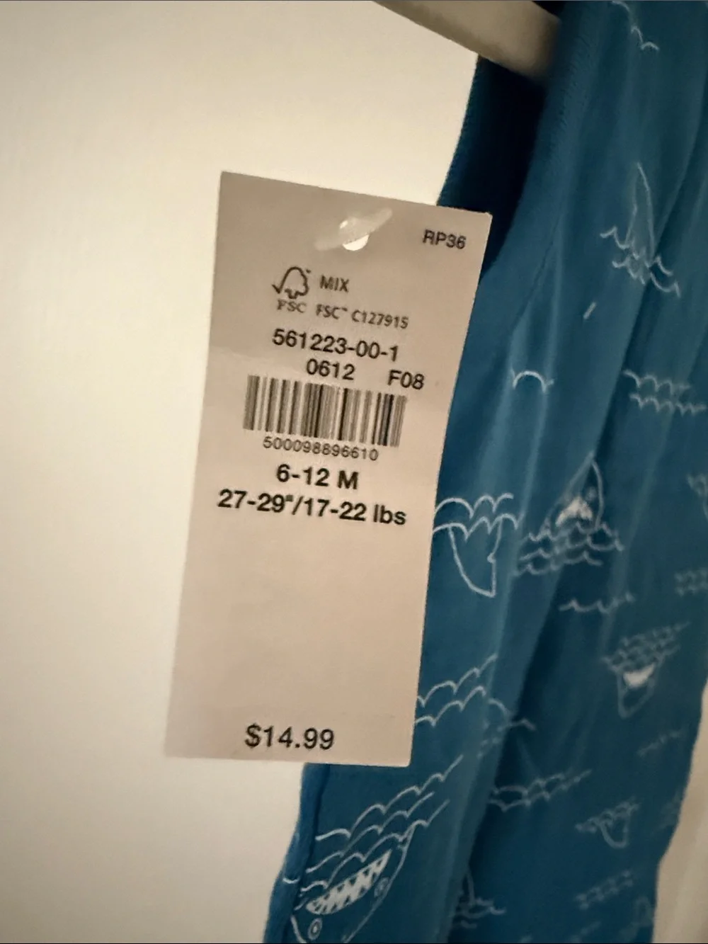Old Navy Blue Shark Print Sleeveless Romper